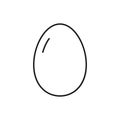 Egg line icon. Chicken linear egg. Vector isolated